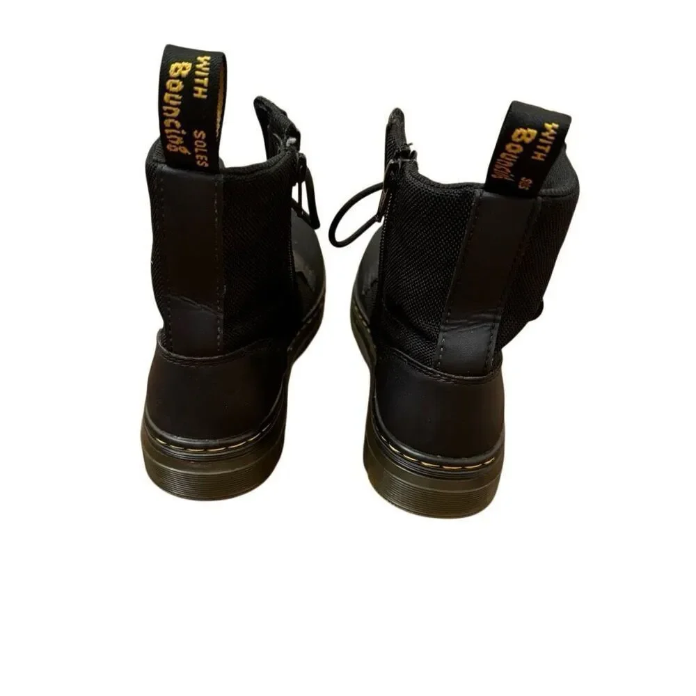 Dr. Martens Junior Combs Extra Tough Poly Casual Boots in Black Kids Size 4